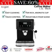 Kogan Espresso Coffee Machine Black Espresso Cappuccino Latte Cafe Brewer Maker