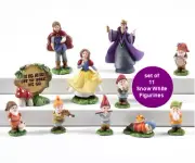 Fairy Garden Fun Maleficent Snow White Seven Dwarfs 11 p figurine set Dopey