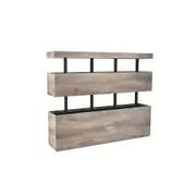 Modern Home Living TRIBECA Display Unit 200cm(W)x40cm(D)x156cm(H) - Warm Oak