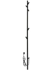 Silhouette Vertical Heated Towel Rail in Black