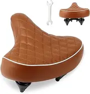 [GRELiving] Bicycle Saddle, Comfortable Gel Saddle for Men and Women, Ergonomic Comfort Seat for City Bikes, MTB & Retro Bikes (26 x 27 cm), Breathable and Waterproof