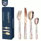 24pcs Dinnerware Set Stainless Steel Tableware Set Flatware Set Cutlery Set