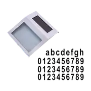 Solar Powered House Number LED Light Stainless Steel Address Signs Plaques
