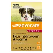 Advocate for Dogs For Large Dogs 10 To 25Kg (Red) 12 Pipettes