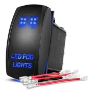 Nilight LED POD Lights Rocker Switch Led Light Bar 5Pin Laser On/Off switches