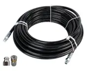 Schieffer 1/4" x 50' 4400 PSI Thermoplastic Sewer Jetter Hose & 5.5 Nozzles