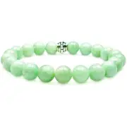 Amazonite 8mm Round Crystal Bead Bracelet with Description Card