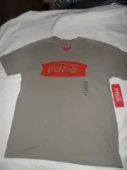 Coca Cola Coke V-Neck T-Shirt Drink Coca Cola A Sign Of Good Times Large NWT