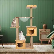 Pawz Cat Tree Scratching Post Scratcher Cats Tower Wood Condo Toys House 138cm
