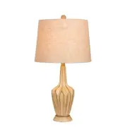 Fangio Lighting 26.5" Paper Lantern Fold Resin Table Lamp, Beige - W-6234