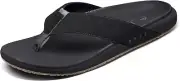 Man Reef The Raglan Flip Flop Sandal CJ3889 Color Black/Gum Brand New