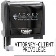 Large Self-Inking Attorney Client Privilege Stamp Business Office 7/8" x 2-1/4"
