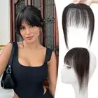 Bangs Human Hair Clip in Remy Hairpieces Air Women Wispy Fringe Curtain Bangs