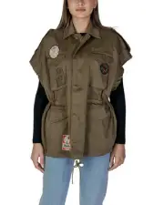 Replay leevele Utility Vet Military Green Women Shirts