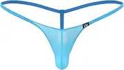 [Vxuxlje] Men's Sexy Sheer Mesh Low Rise Thongs Underwear Stretchy Bulge Pouch T-Back Underpants