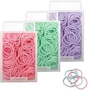 Modixun 300Pcs Colorful Rubber Bands, 1in 2.5cm Small Rubber Bands, File Bands Stretchable Elastic Bands for School Home Office Stationery Supplies