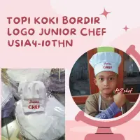 在飛比找蝦皮購物優惠-廚師帽刺繡 JUNIOR CHEF CHEF 帽子兒童廚師帽
