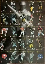 1994 Excalibur 22K Football Cards, Uncut Sheet #1-25 Mint Condition