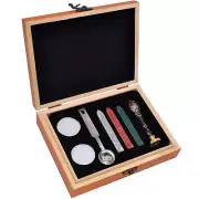 Sealing Wax Stamp set ，Vintage Customized design & Luxury Wood Gift Box Pack