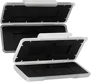 KOMBIUDA 2pcs Hard Drive Protection Case SSD Storage Box with Lining for Drives Shockproof and Organized Carrying for External Hard Disks Grey