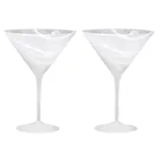 2pc Tempa Skylar Frost Martini Drinking Cocktail Glass Drinkware/Barware Set