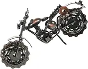 Hohopeti Motorcycle Model Retro Handicraft Collectible Iron Art Craft Motorcycle Decoration Home Decor