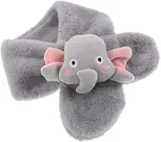 [Holibanna] Elephant Plush Scarf for Kids Winter Neck Warmer Cross Tie Collar Stylish Soft