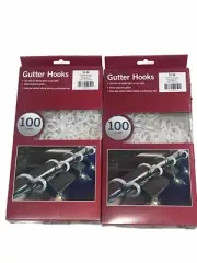 Gutter Hooks For Christmas Lights Gemmy 200 Count #83501 Accessories Decor NEW