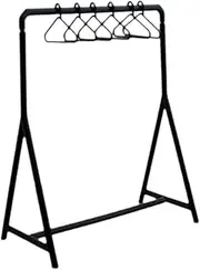 1:12 Dollhouse Wardrobe Rack with Hangers, Accessories for Mini Models, Black