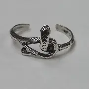 Sterling Silver - Snake Toe Ring (TR047)