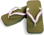 Hajime(一歩) [One Step] [Hajime] Geta Geta Clogs, Soft and Water Resistant, Made of Sponge, 10.6 inches (27 cm), GR/Dot x Pink, Dot x Pink (Dot x Pink/27), Dot × Pink, 27.0 cm
