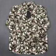 NWT $160 Ted Baker London Poplar Abstract Floral Button Front Shirt Size 3