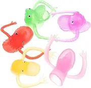 COSMEVIVI 5pcs Dinosaur Finger Puppet Tiny Finger Puppets PVC Plastic