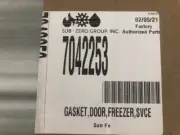 Sub Zero Subzero 542 642 680 7042253 Freezer Door Gasket | OEM | Genuine | USA