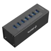 O-ORICO A3H7 7 Port High Speed USB 3.0 Hub With 12V/2.5A AU PLUG Power Adapter