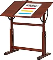 MEEDEN Adjustable Art Drafting Table: 35.5" x 23.5" Artist Drawing Desk - Solid Beech Wood Craft Studio Table - Large Tilting Tabletop for Adults Artists Wrtiting Working Painting