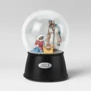 2023 African American Nativity Manger Musical Snowglobe Water Globe Baby Jesus
