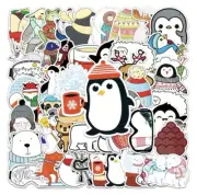 Winter Animals Pattern Assorted Waterproof Stickers 50PC