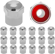 20Pcs Car Tire Valve Stem Caps Rubber Seal Tire Valve Stem Caps Aluminum Alloy Dome stem Cover Hexagonal,Dust Proof Covers Universal fit for Cars SUV Bicycle Trucks Motorcycles Flat Top