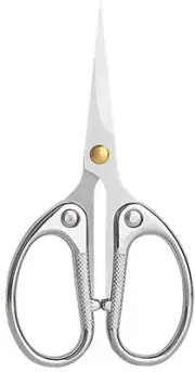 4.5" Cute Embroidery Scissors with Curved Tip for Sewing, Small Stainless Steel