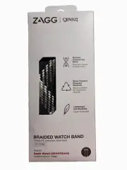 ZAGG Gear4 Braided Watch Band "Storm" for Apple Watch (45/44/42mm) - Large - NEW