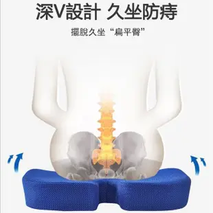 【Kyhome】3D網眼蜂巢凝膠坐墊 減壓坐墊 U型椅墊 美臀護腰 家用/辦公