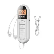 1 PC Portable LCD Digital Screen Display Pocket FM Walkman Radio With Earphone