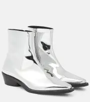 [Proenza Schouler] Proenza Schouler Bronco metallic ankle boots AU 7.5 silver
