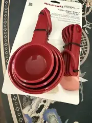 Kitchenaid Red New Style Measuring Cups/spoons Set