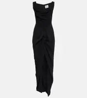 [Vivienne Westwood] Vivienne Westwood Panther draped crêpe midi dress AU 16 black