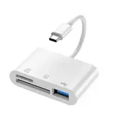 3-Port USB Type C to Card Reader Adapter SD Card Reader For MacBook Pro Laptop S