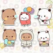 [Zzunkn] Lovely Bubu Dudu Enamel Pins Set, Cute Panda Lapel Badges Brooches, Cartoon Pins Set for Backpack Clothes Hats Funny Pins and Button Jewelry Accessories