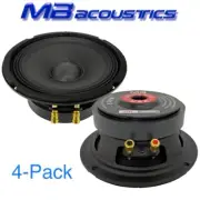 4-Pack MB Acoustics 6.5" Midrange Speakers, 1400W, 4Ω, 1.5" Kapton Voice Coil