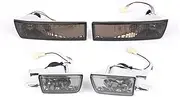 1 Set Dark Color Bumper Light Turn Signal Fog Light Bumper Lamp 12V 21W Lighting Accsesories Compatible For VW Golf 3 Mk3 1992-1997(Type B)